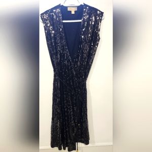 Micheal Kors Sequin Wrap Dress